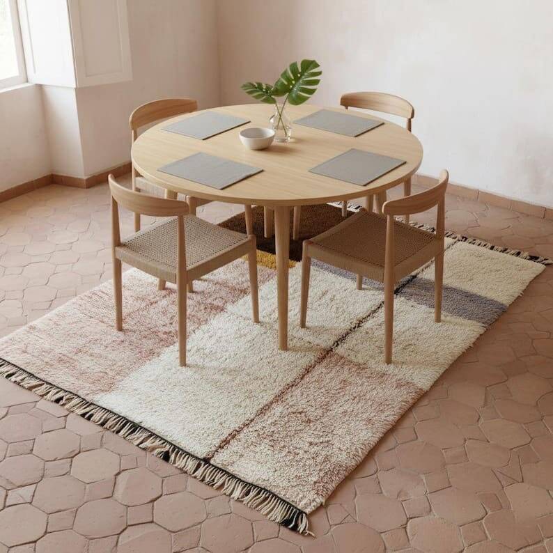 Handmade Moroccan Beni Ouraine rug, traditional style, size 150 x 250 cm