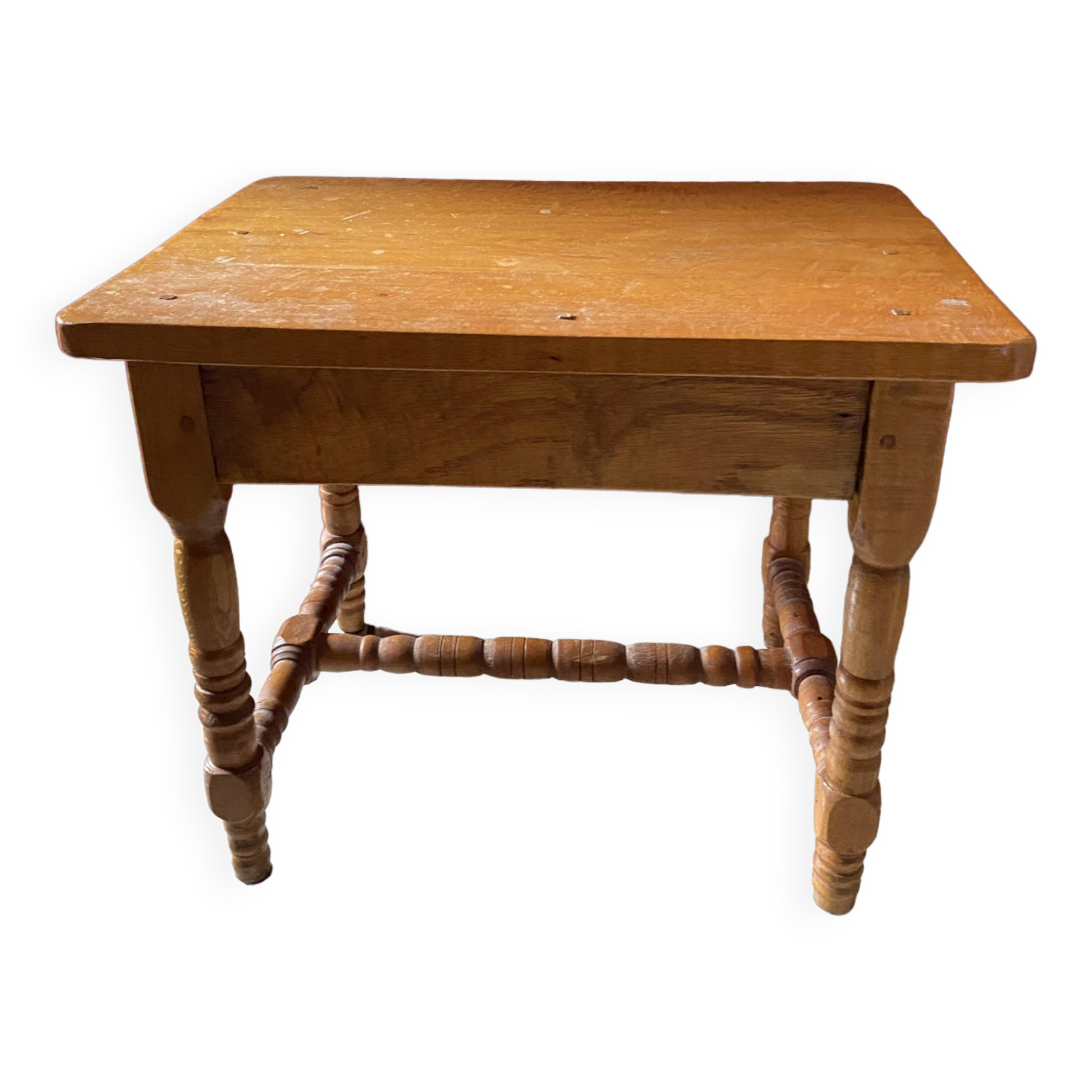 Small footrest bench in bohemian style.