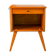 Scandinavian bedside table in teak veneer, with tapered legs and a drawer, 1960.
