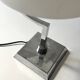 Bureau lamp / bedside lamp Bauhaus chrome metal & opal glass, design 1970