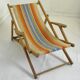 Chair fabric and wood vintage 1960