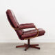 Leather swivel armchair, Danish design, 1970s, made in Denmark