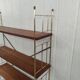 Vintage brass and teak shelf