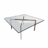 Design coffee table in glass & metal