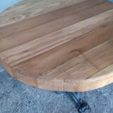Bistro coffee tables 60/60cm thick solid wood top