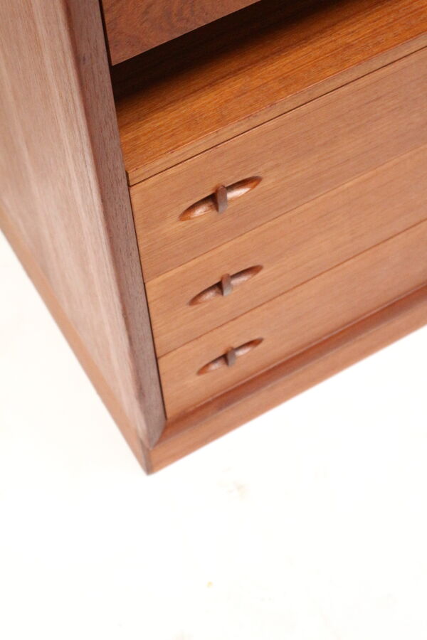 Bureau de secrétaire vintage conçu par Henry W. Klein pour Bramin fabriqué dans les années 1960