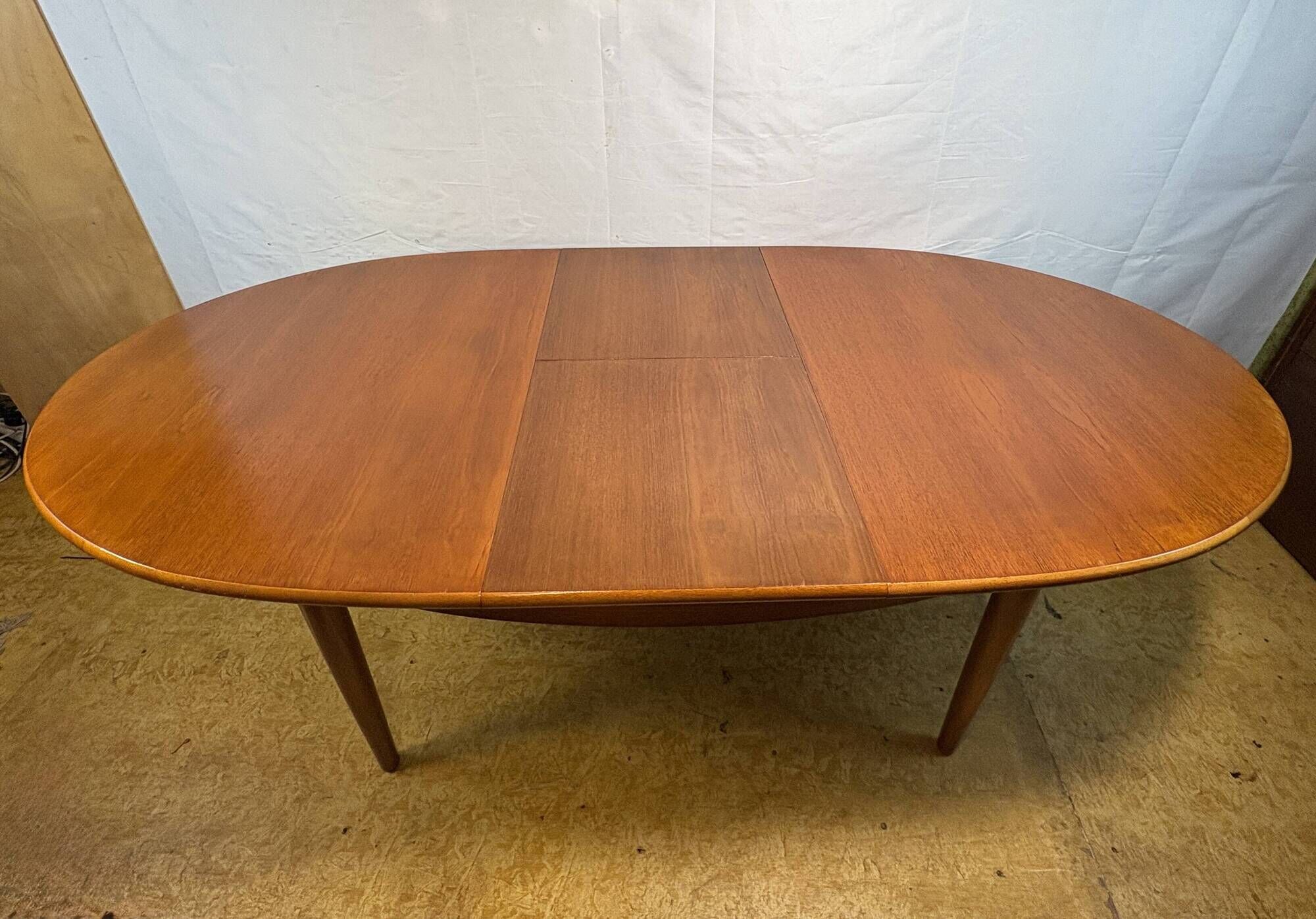 Mid-Century Vintage Teak Extending Dining Table 1960 Danish-Inspired Design