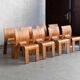 Set of 8 'Strip' dining chairs by Gijs Bakker