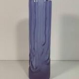 Italian Vintage Satinato Violet Murano Glass Vase, 1970s