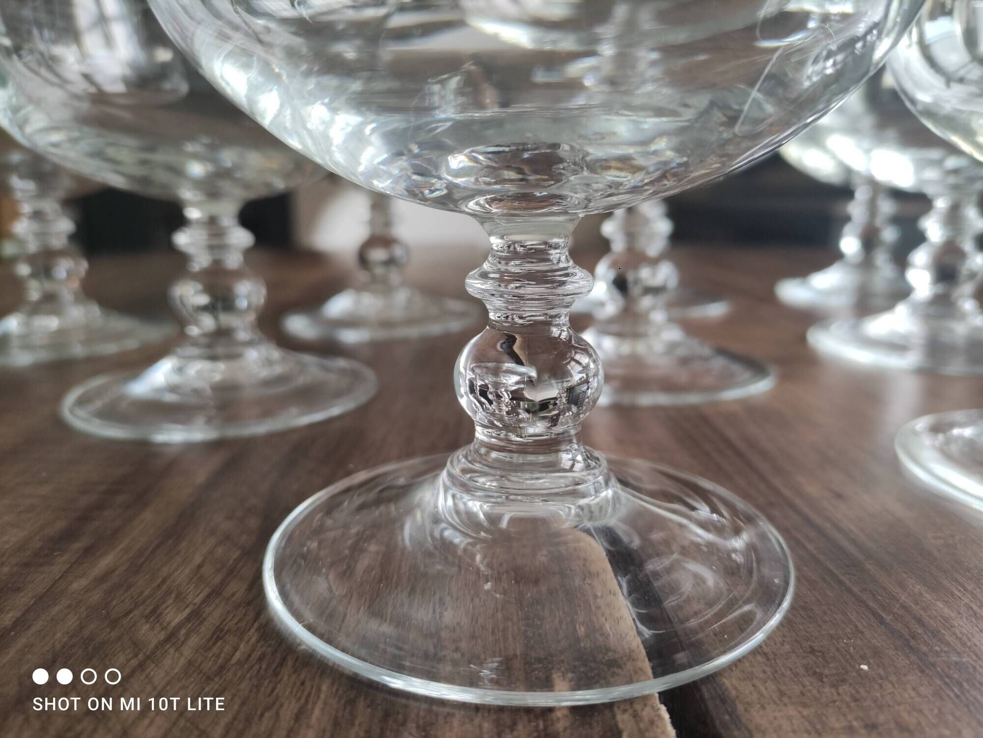 Set of 9 dessert cups, ice cream or crystalline fruit salad