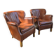 Chaises longues en cuir, design danois. Style urbain moderne.