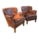 Chaises longues en cuir, design danois. Style urbain moderne.