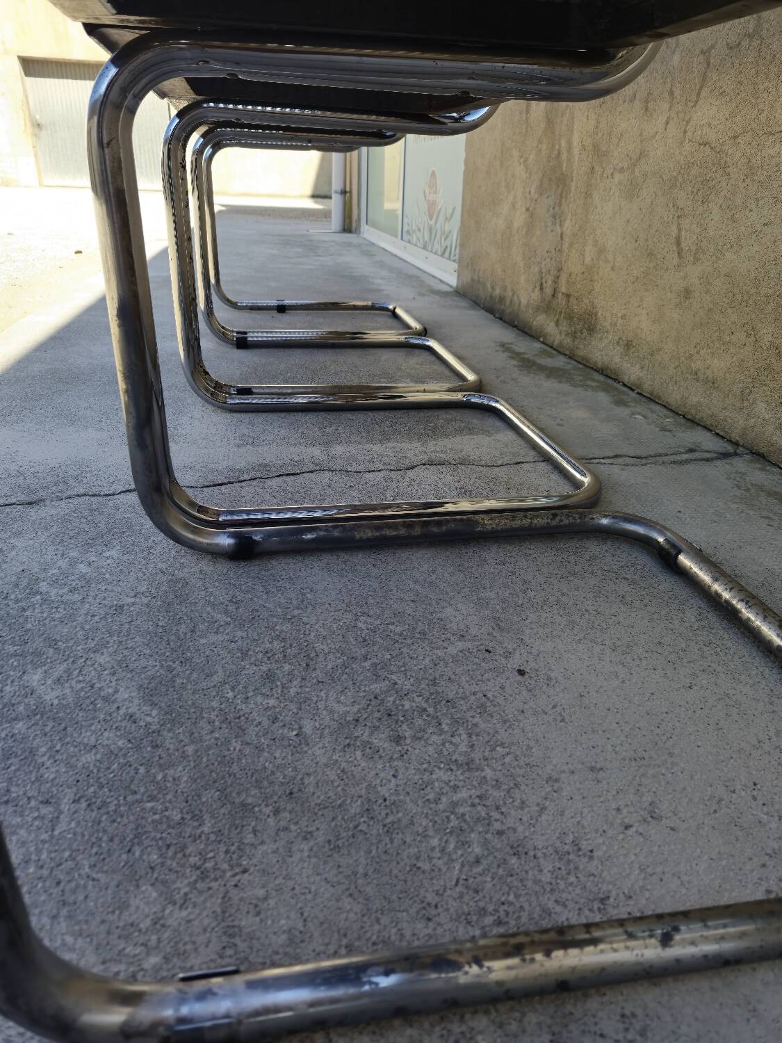 Set of 4 Marcel Breuer chairs model B32 in cane