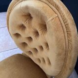 Pouf crapaud velours jaune d’or