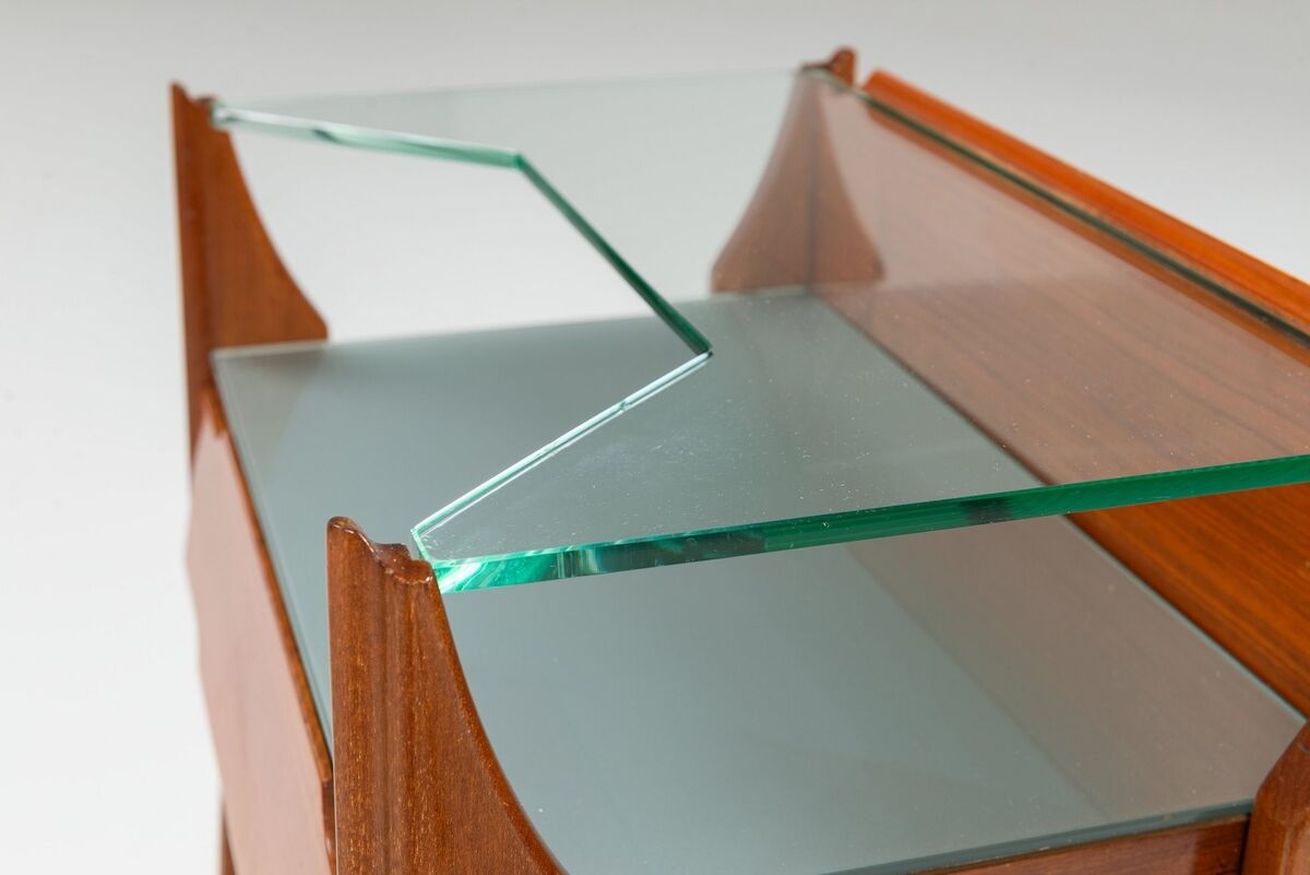 Pair of nightstands in teak La Permanente Mobili Cantù Italy 1950