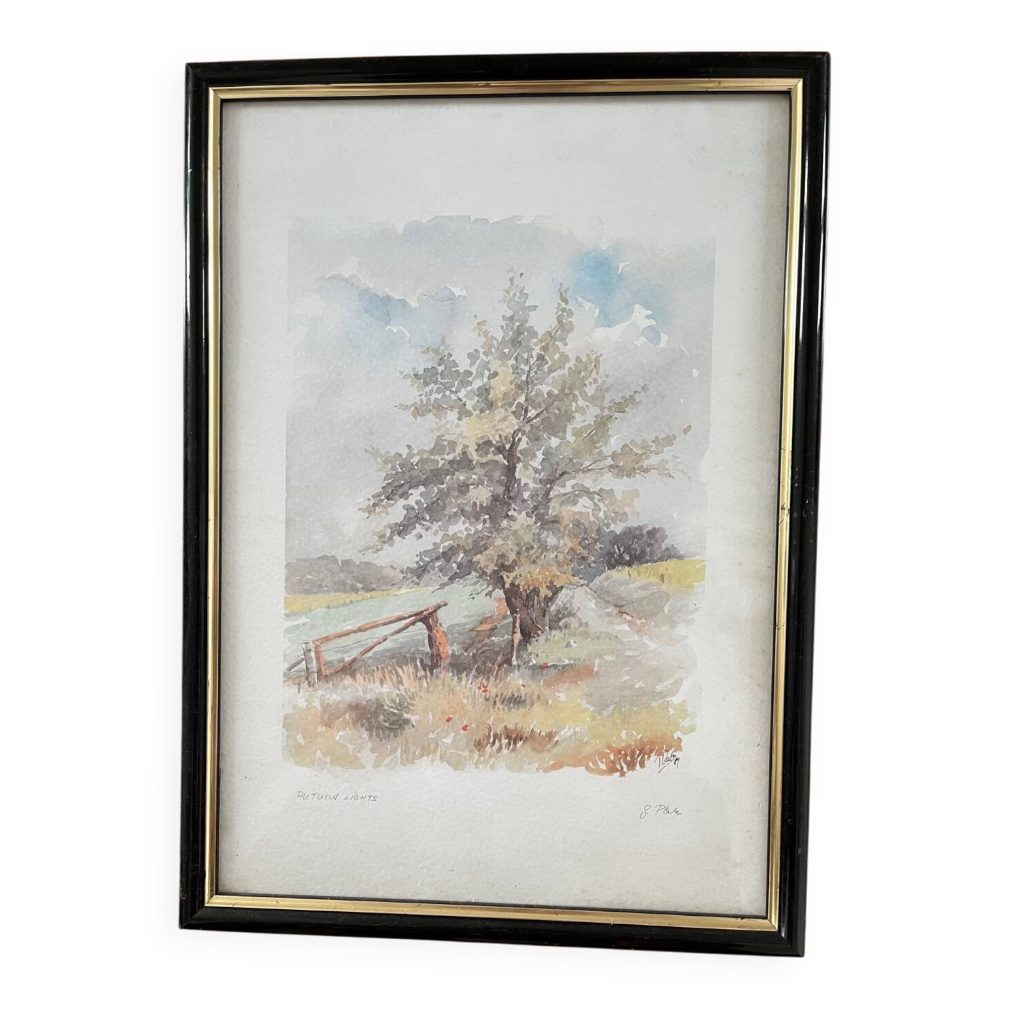 Painting: Lithograph - Autumn Landscape