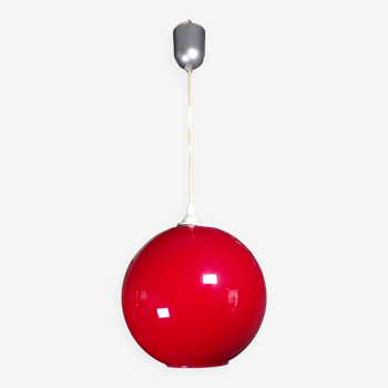 Red opaline ball suspension Ø30cm
