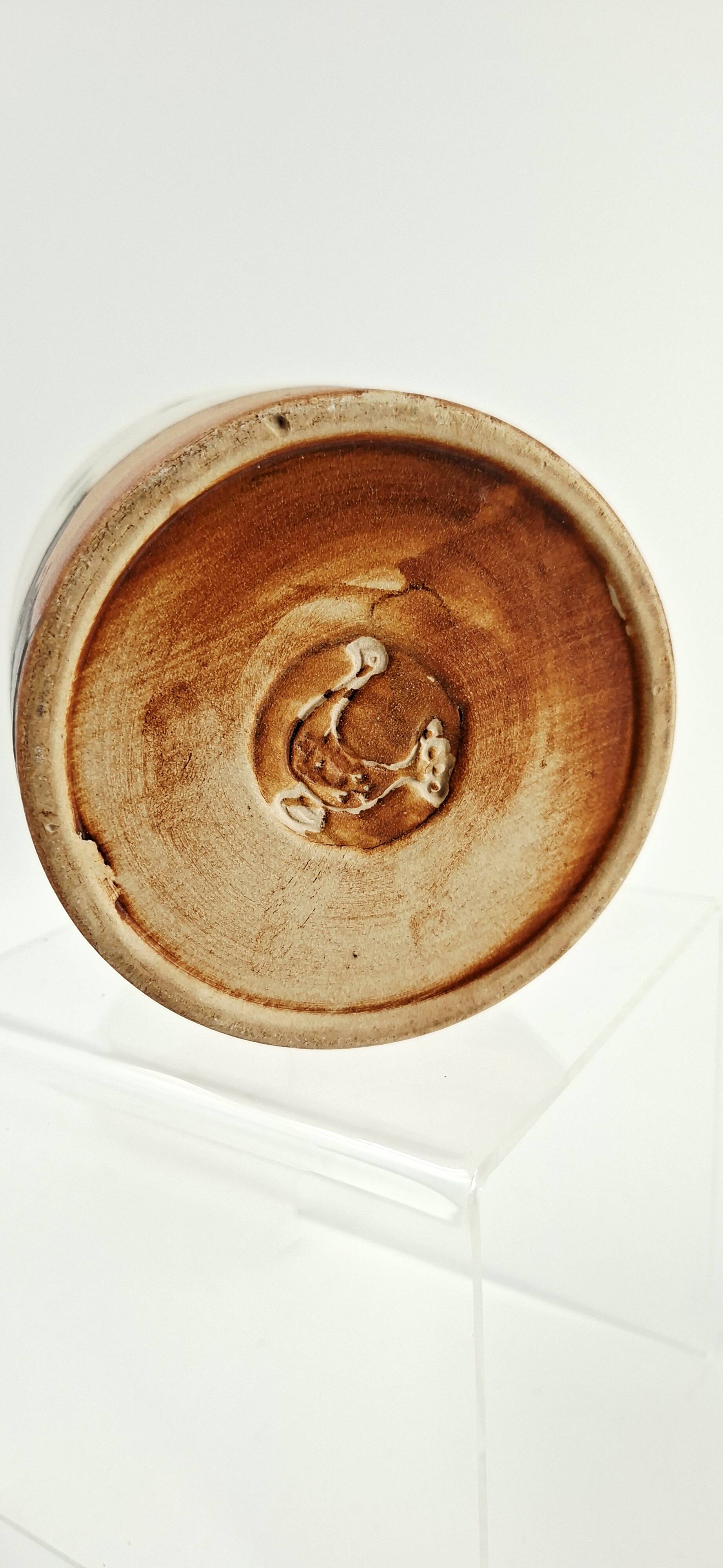 Lidded pot in stoneware — La Colombe pottery, 1970s