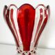 Red painted glass vase