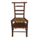 Vintage wooden prayer chair, double woven straw, lift-up seat