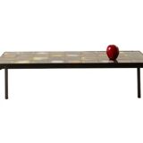 Roger Capron. Rectangular coffee table "Planet" in ceramic. 1970