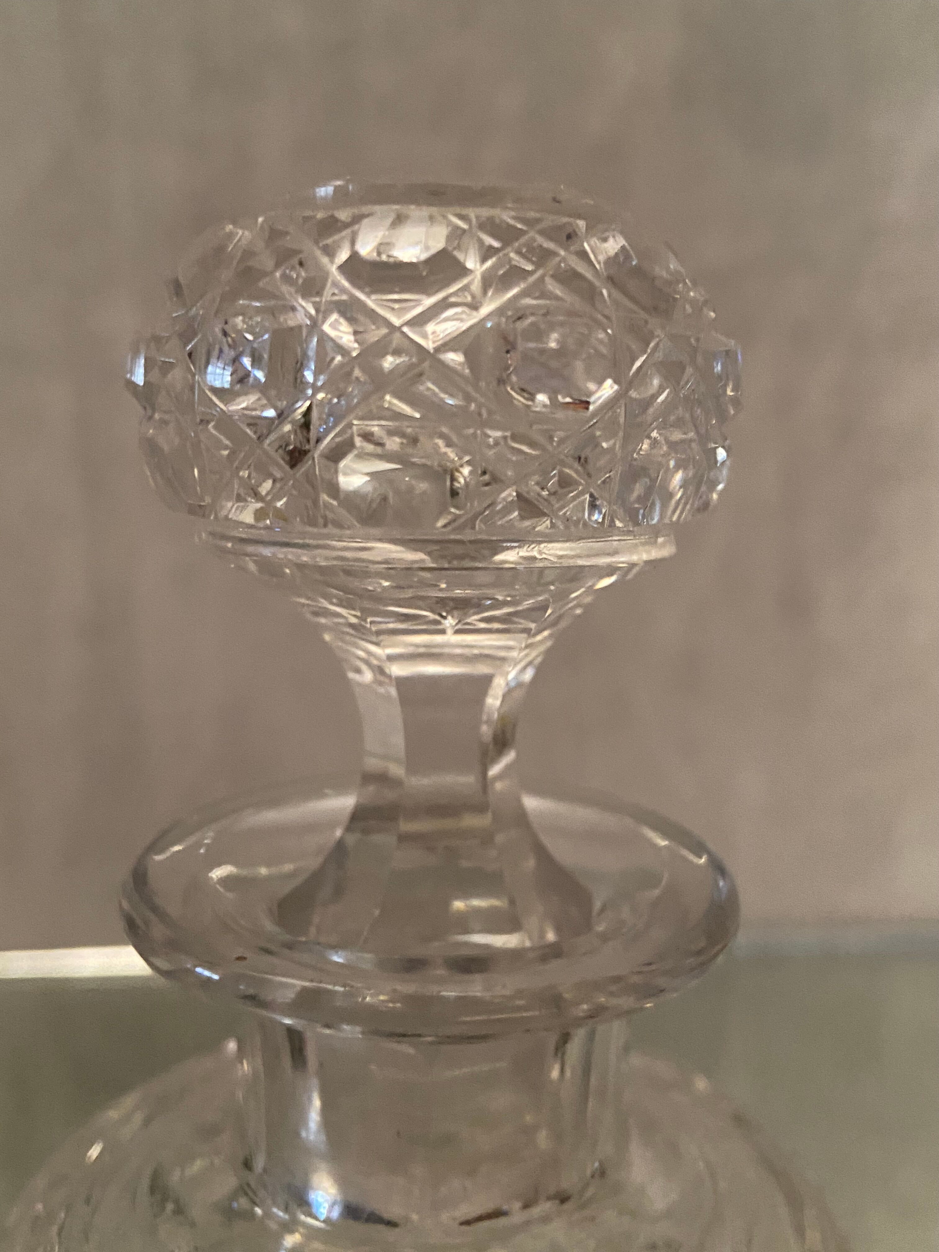 Cut crystal bottle Baccarat Saint Louis