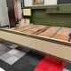 Vintage king-size bed with headboard furniture and built-in radio.