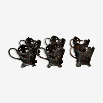 Set 6 Art Deco Cup Holders