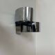 Pair of vintage wall lights, curved chrome metal, France 1970