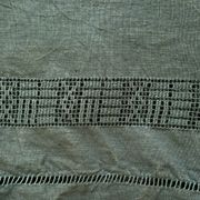 Set of 8 monogrammed fir green towels EH - 65x61cm - linen