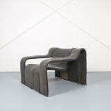 Danish design KEBE steeltube graphic upholstered lounge chair
