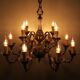Bronze chandelier, Mazarin style, 12 lights, mid-19th century.