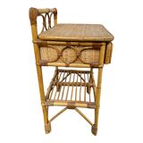 Paire de table de nuit en rotin Italie 70’s