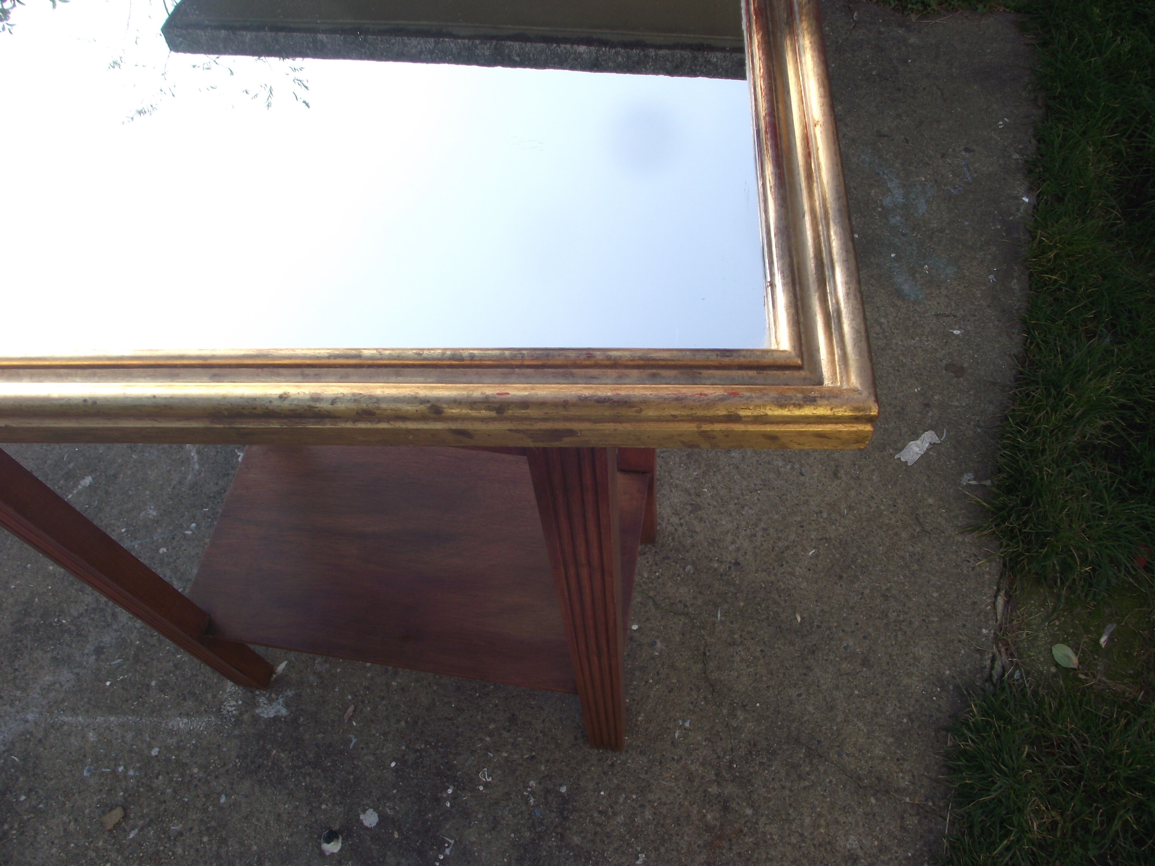 Golden mirror from the 50s/60s 40x70cm