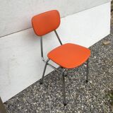 Orange skaï chair
