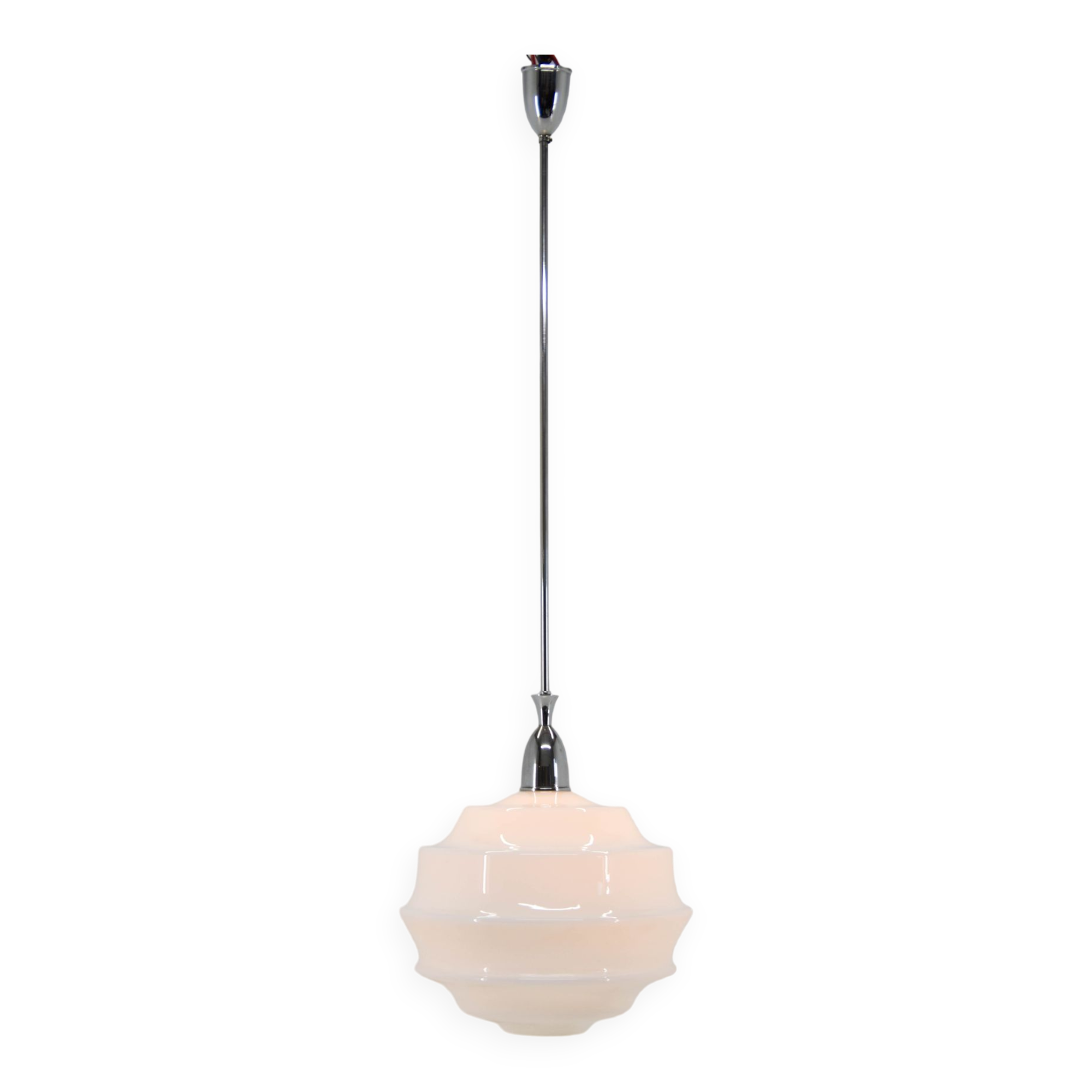 Art deco glass pendant Czechoslovakia 1950s