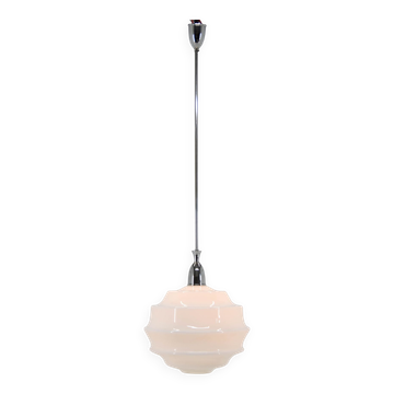 Suspension en verre art déco Tchécoslovaquie années 1950