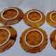 6 assiettes à huitres barbotine céramique Vallauris diam 22,5 cm