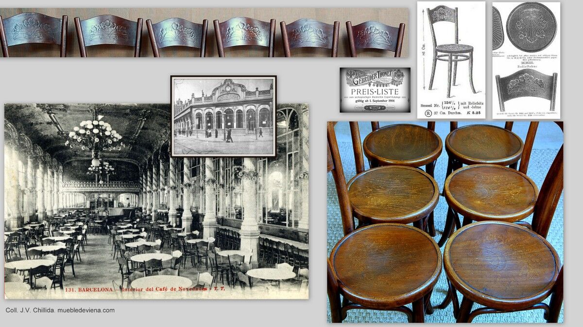 6 chairs THONET No.124 early 20th century