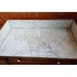 Chest of drawers on marble top