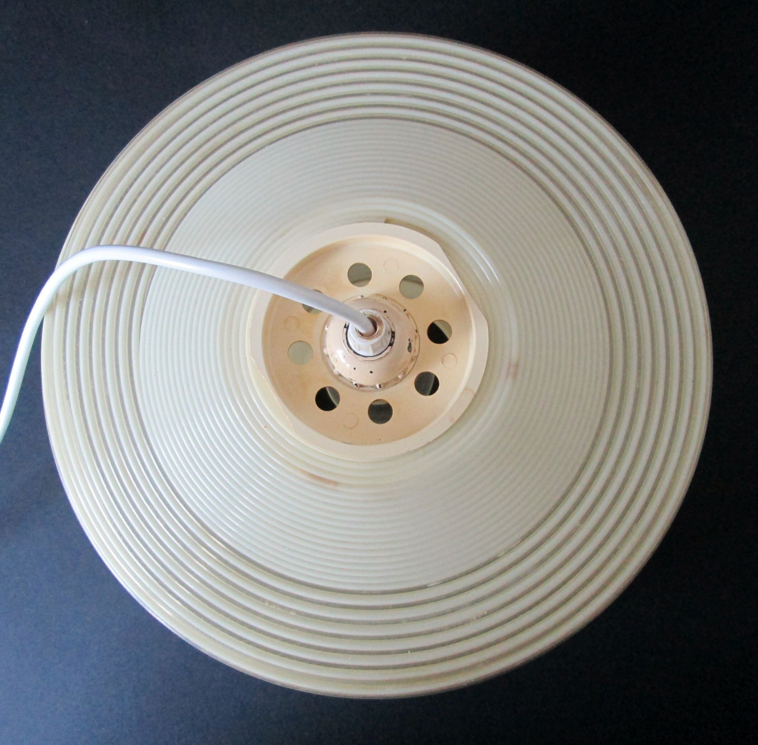 1960s  original vintage hanging / pendant two colour spaghetti lamp designed by Yasha Heifetz for Rotaflex