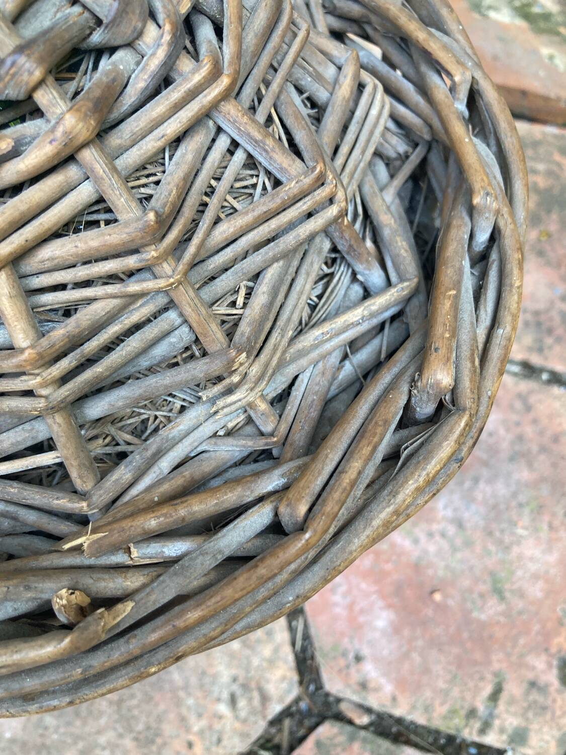 Vintage wicker demijohn