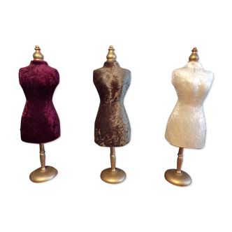 3 old sewing mannequins 60cm