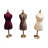 3 old sewing mannequins 60cm