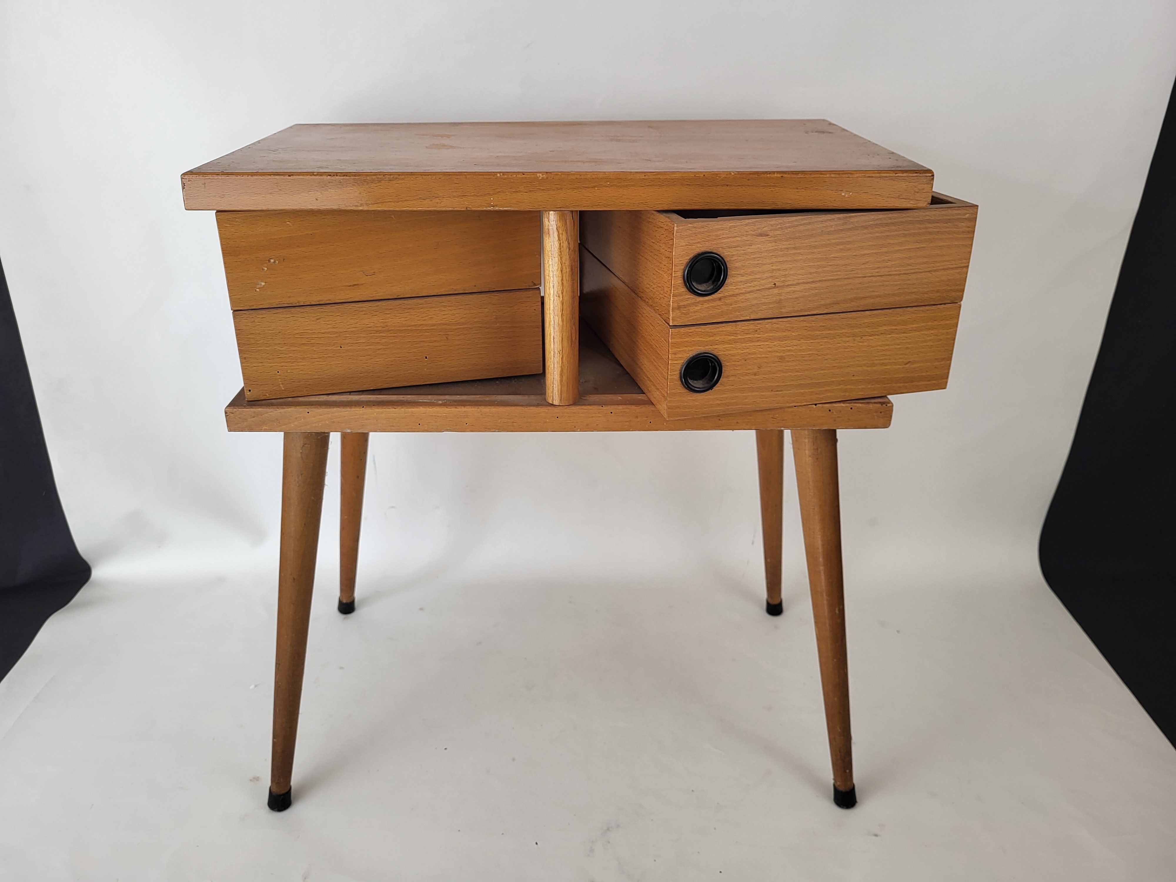 Worker with drawers feet spindle 60s Wood