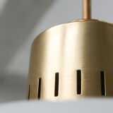 Pair of vintage opaline glass pendant lamp from Sijaj, 1960s