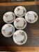 6 antique flat plates Moulin des Loups & Hamage – floral decoration