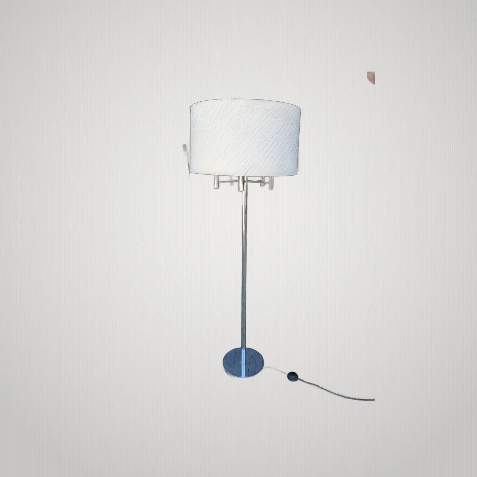 Lampadaire vintage space age en chrome