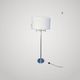 Lampadaire vintage space age en chrome