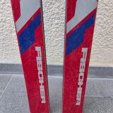 3 pairs of vintage skis: Rossignol Strato, ST 650 & Fischer.